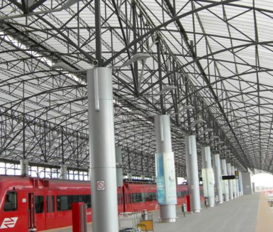 Train station roofing